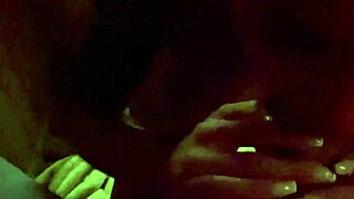 Monika Fox sucks big cock with pierced nipples in sauna