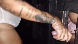 no swing brazilian slut sucks fan gloryhole cock for cuckold