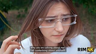 shy russian couple tries first time rimming anal outdoors camping