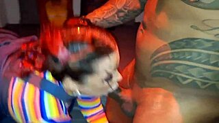 tranzei fantasizes deepthroating muscular brother-in-law's monster cock at the party