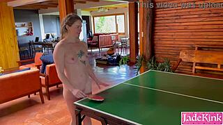 dad and i play naked ping pong then fuck rough outdoors