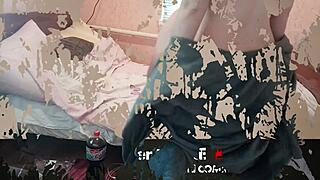 Two Big Ass Anal Fucks on Bedroom Bed Cumshot Compilation