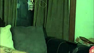 Old black couple blindfolded handcuffed crotchless ballgagged