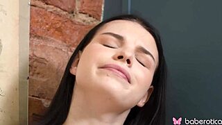 Solo Brunette Cherry Fingers Shaved Wet Pussy Poolside