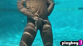 ana foxxx poses hot in lingerie then masturbates by pool