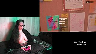 naked brunette bbw with huge natural tits explores night springs part 1