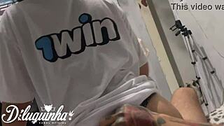 POV squirting frenzy from little white girl's big pussy despite her period excuse in bedroom