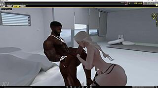 White Slut Delivers Deep Sloppy Top on Monster Black Cock