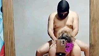 chubby latina wife gets bent over doggystyle fucked hard frente al espejo