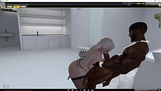 White Slut Delivers Deep Sloppy Top on Monster Black Cock