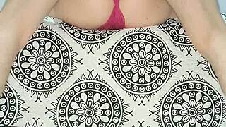 WOW Red lingerie clings to her sexy milf curves ready for raw action!