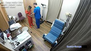 Dr Tampa pays petite teen Kalani Luana cash for spreading and orgasms backstage