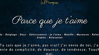 French solo tempts with 'je t'aime' sensual whispers and moans