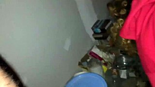 Homeless BBW Robo Fiend Flashes Huge Ass and Tits for Cum Swallow