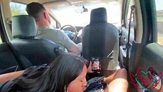 hey wife, suck my cock while hubby drives the car