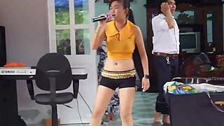 vietnam bride dances sexy curves shaking at her own wedding