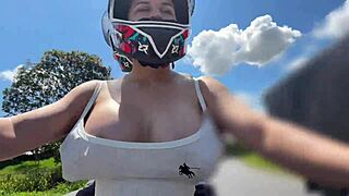 Stepmom picks me up after school without wearing bra