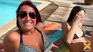 vanessa gets so coquine with candie... before that hot outdoor trio, ya know?