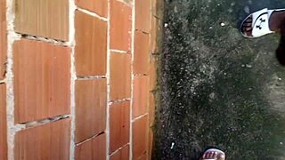 Chubby ebony bbw with big ass and tits takes bareback big black cock assfucking in abandoned house