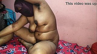 🤤 telugu wife gagging on deepthroat blowjob for her curvy saggy tits hubby, desi couple sex art! 💦