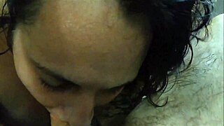 Curvy slut endures extreme deepthroat gagging puking spit in public car