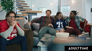 naughty leana lovings rides stepdads buddies deepthroat double penetration facial close call