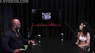 Bibi Hourani in sheer red craves anal toy fun