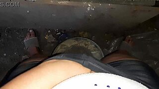 Stepsister masturbates skinny tits while I stroke watching her cum