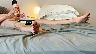 How's that vibrating blowjob toy milking your throbbing cock dry?