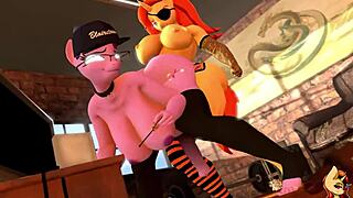 Futanari MLP babes with big cocks and tits group fuck in wild cartoon compilation