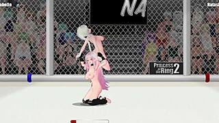 Princess ring 2: Isabel crushes Natasha in steamy lesbian wrestling catfight?