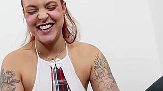 hey stepsis gives epic deepthroat footjob then teases with giant ass rubbing