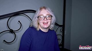 silver blonde annie archer deepthroats cock takes doggystyle pounding and facial cumshot