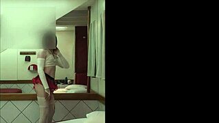 Crossdressing schoolgirl fantasy ladyboy prostitute in sexy uniform cosplay