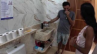 Skinny latina teen bent over for plumber's monster cock anal fingering and doggystyle assfucking gaping