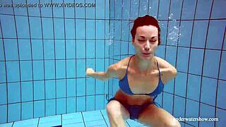 martina blue bikini tight pussy underwater pool tease 💦🌊😏