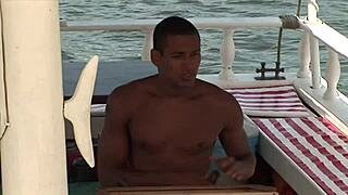 yo check out this ebony babe getting wild bed action with her man