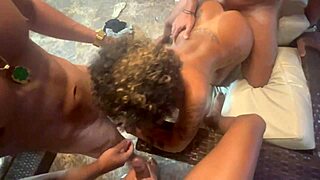 Latina stepdaughter's shocking mistake turns into intense threesome fuck