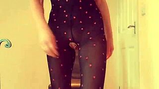 imagine lilithalgol in bodystocking heels inserting till she orgasms standing