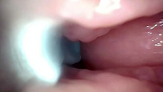 Watch Semen Blast Deep into Cervix Through Wide Stretched Pussy Endoscope!