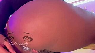 Horny Ebony Wife Ms Bulma Briefs Squirts Big Tits Show in Kitchen Panties