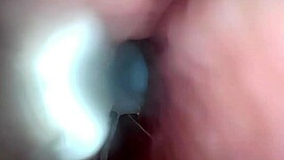 Watch Semen Blast Deep into Cervix Through Wide Stretched Pussy Endoscope!