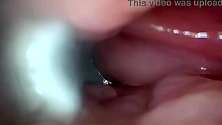 Watch Semen Blast Deep into Cervix Through Wide Stretched Pussy Endoscope!