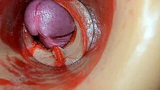 i'm trembling as internal cam shows his monster cock deep ejaculating huge load inseminating my tight wet swollen pussy