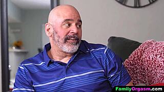 Pervert Step Mommy Dumps Husband on Couch for Big Tits Cheating Fuck