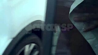 Casada safada bends over for black stud's monster cock while cuck films