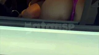 Casada safada bends over for black stud's monster cock while cuck films