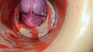 i'm trembling as internal cam shows his monster cock deep ejaculating huge load inseminating my tight wet swollen pussy