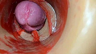 i'm trembling as internal cam shows his monster cock deep ejaculating huge load inseminating my tight wet swollen pussy