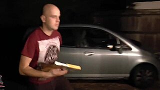 Granny Cougar Sucks Pizza Boy's Big Cock Dry